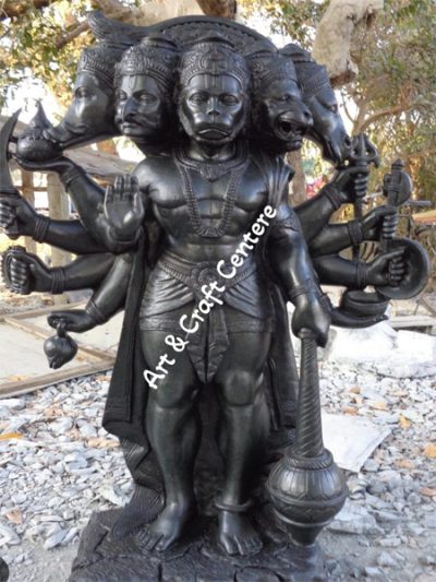 Panchamukhi Hanuman Stone Statue